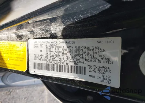 2002 Lexus Rx 300 from USA, damaged, VIN JTJHF10U120253189